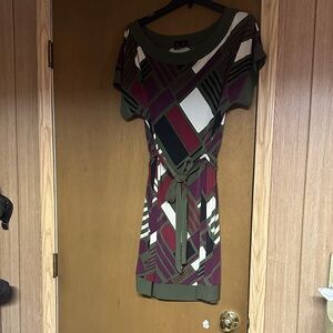 Geometric Patterned Dress - Multicolor